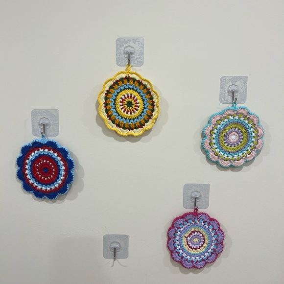 Colorful Crochet Coasters Set - Picture 5 of 9